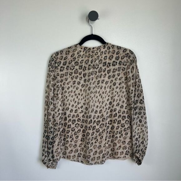 Joie Cordell Leopard Print Silk Blouse - XS - Picture 5 of 8